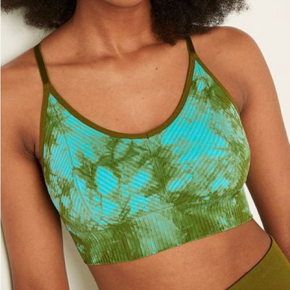 PINK Victorias Secret Seamless Lightly Line Tye Dye Sports Bra Sz: XXL NWT - Picture 1 of 11